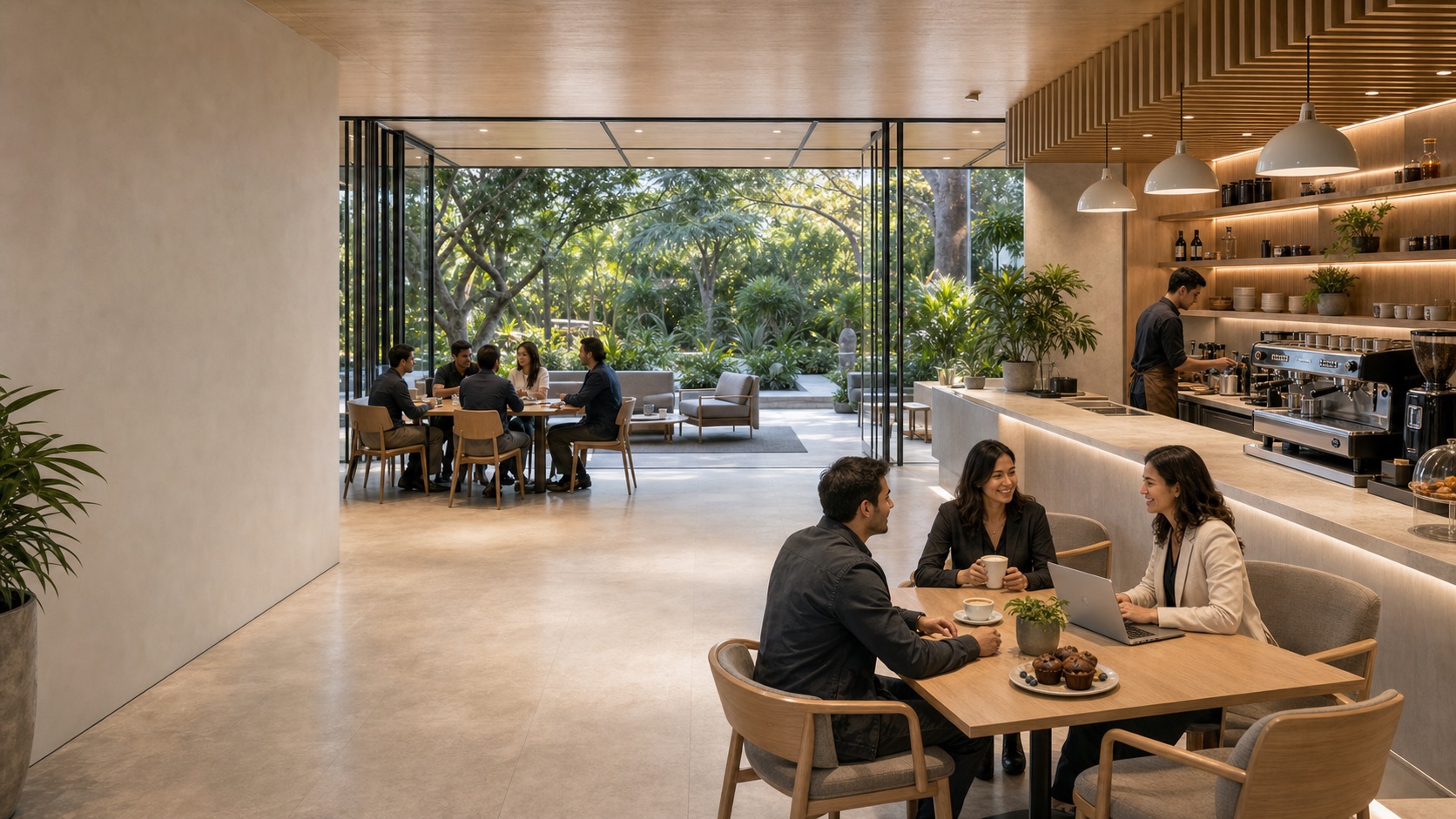 The Deep Code cafe and collaboration lounge