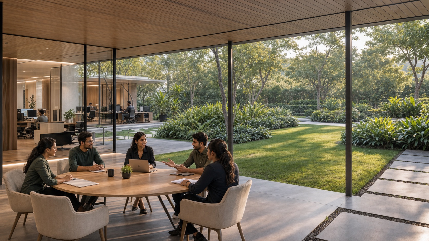 Deep Code outdoor garden meeting pavilion